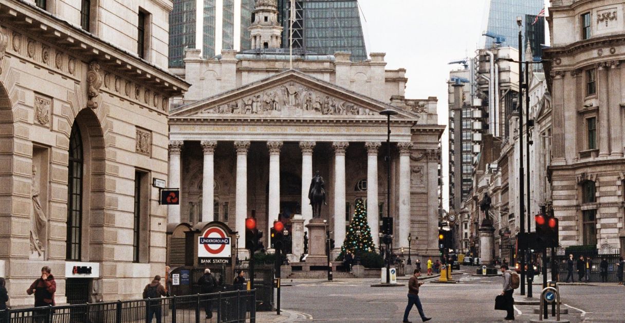 view towards the Royal Exchange, London